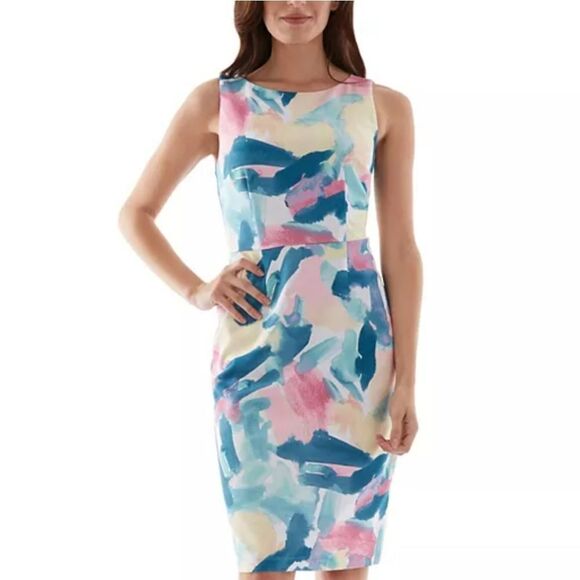 APT.9®"WOMEN"S SLEEVELESS BOATNECK SHEATH DRESS - Picture 1 of 13